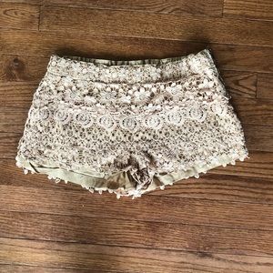 ZARA Crochet Like Lace Shorts